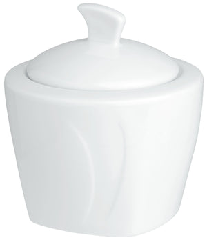 cukiernica Vilano z pokrywką; 250ml, 9x10.5 cm (ØxW); biały; okrągły; 6 sztuka / opakowanie