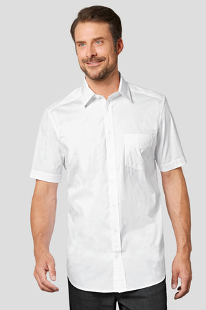 koszula męska Kim krótki rękaw; Kleidergröße 45/46; biały