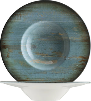 talerz do makaronu Madera Mint; 400ml, 28x5.5 cm (ØxW); turkusowy/brązowy/czarny; okrągły; 6 sztuka / opakowanie