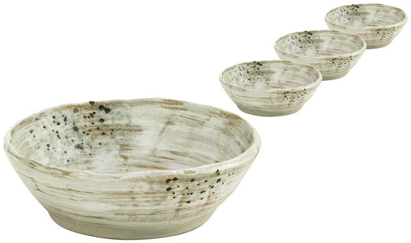 miska Taoqi okrągła; 310ml, 14.5x4 cm (ØxW); brązowy/szary; 4 sztuka / opakowanie