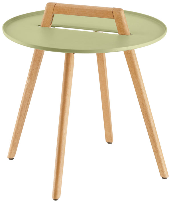 stolik kawowy Gimani okrągły; 50x53 cm (ØxW); oliwka; okrągły