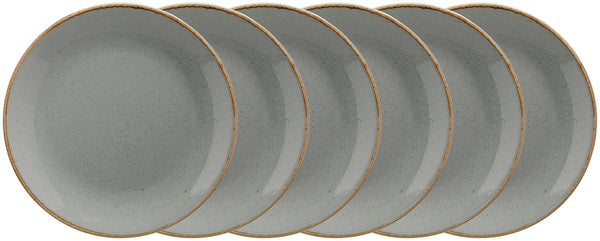 talerz płaski Sidina; 20 cm (Ø); szary; okrągły; 6 sztuka / opakowanie