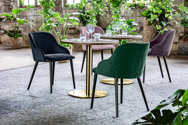 krzesło Almonda; 54x64x77.5 cm (SxGxW); siedzisko ciemny niebieski, stelaż czarny