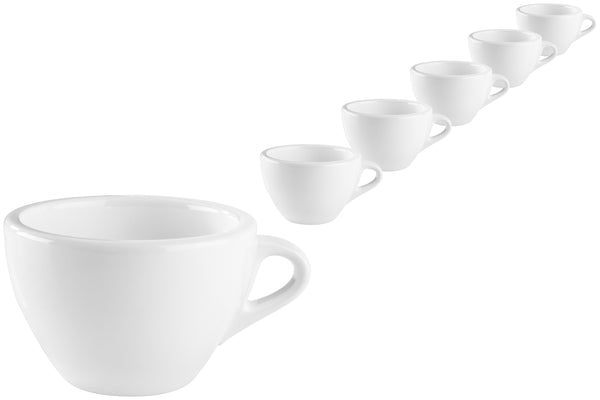 filiżanka do kawy Nissa; 300ml, 10.5x7 cm (ØxW); biały; okrągły; 6 sztuka / opakowanie