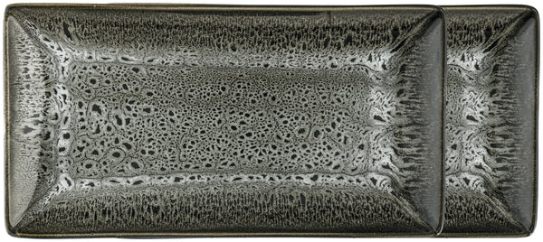 półmisek Nano; 31x16.5x3.2 cm (DxSxW); czarny; prostokątny; 2 sztuka / opakowanie