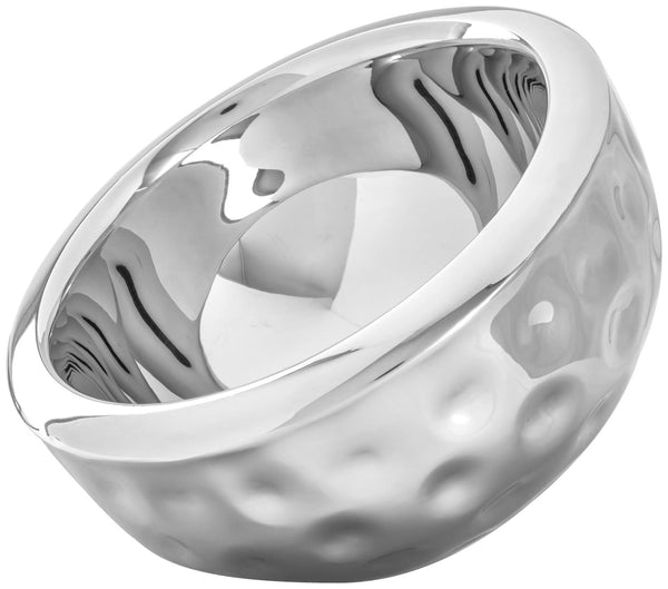 25x13.5 cm (ØxW); srebro; okrągły