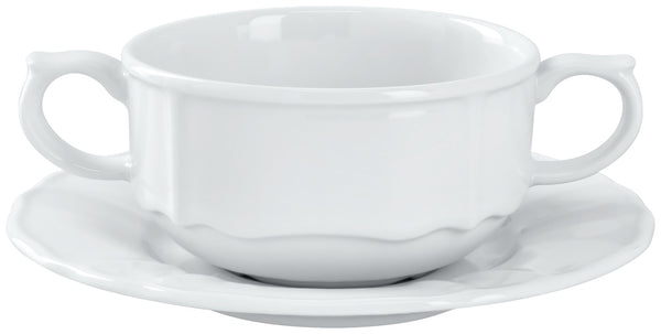 spodek do bulionówki / filiżanki do kawy Amely; 17 cm (Ø); biały; okrągły; 6 sztuka / opakowanie