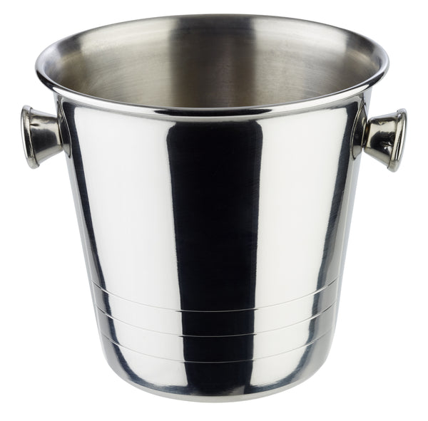 mini wiaderko do lodu / cooler do szampana; 650ml, 10.5x10 cm (ØxW); srebro
