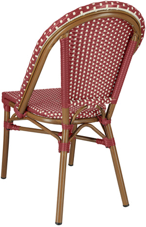 krzesło Astoria; 46x53x87.5 cm (SxGxW); siedzisko czerwony/biały, stelaż brązowy; 2 sztuka / opakowanie