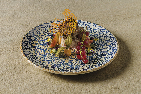 talerz płaski Alhambra; 21 cm (Ø); niebieski/biały/brązowy; okrągły; 12 sztuka / opakowanie