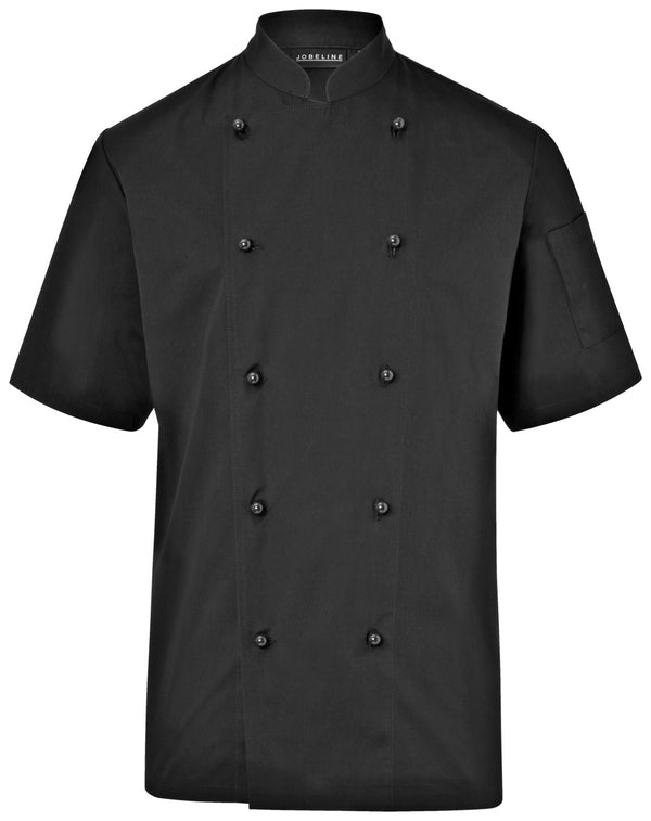 bluza kucharska męska Milan krótki rękaw; Kleidergröße 48; czarny