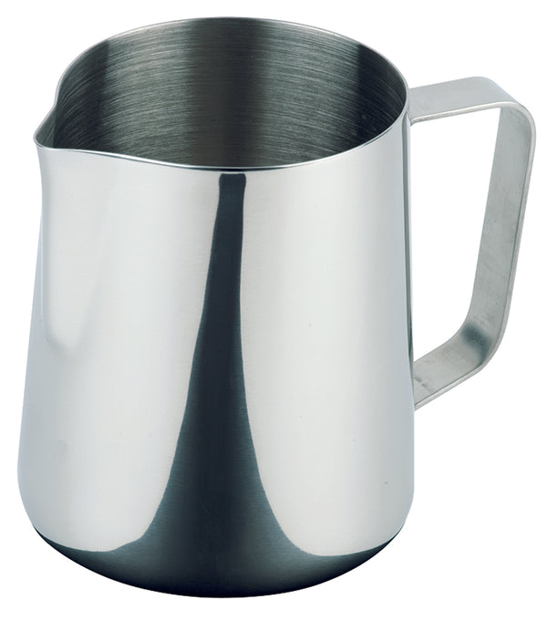 dzbanek na mleko; 600ml, 9x11.5 cm (ØxW); srebro; okrągły