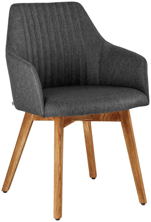 krzesło Arne; 55x57x85 cm (SxGxW); siedzisko antracyt, stelaż dąb/naturalny; 2 sztuka / opakowanie