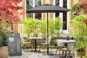 parasol Siroc; 200x200x227 cm (DxSxW); antracyt; kwadrat