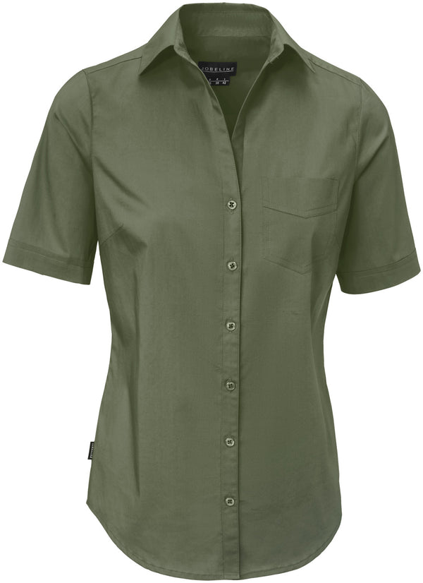 bluzka damska Kim krótki rękaw; Kleidergröße 34; oliwka