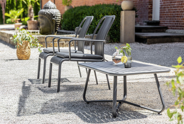 stolik kawowy Bevera; 100x53x38 cm (DxSxW); antracyt; prostokątny