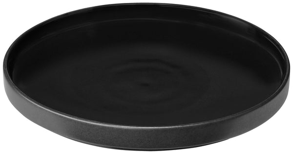 talerz z niskim rantem Skady matowy; 20.5x2.5 cm (ØxW); czarny; okrągły; 4 sztuka / opakowanie