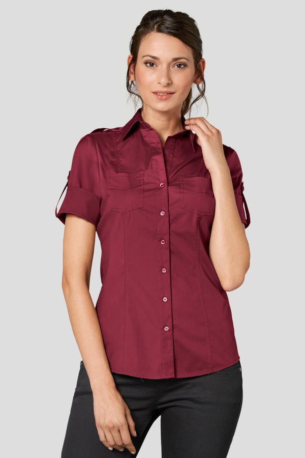 bluzka damska Kate krótki rękaw; Kleidergröße 42; bordo