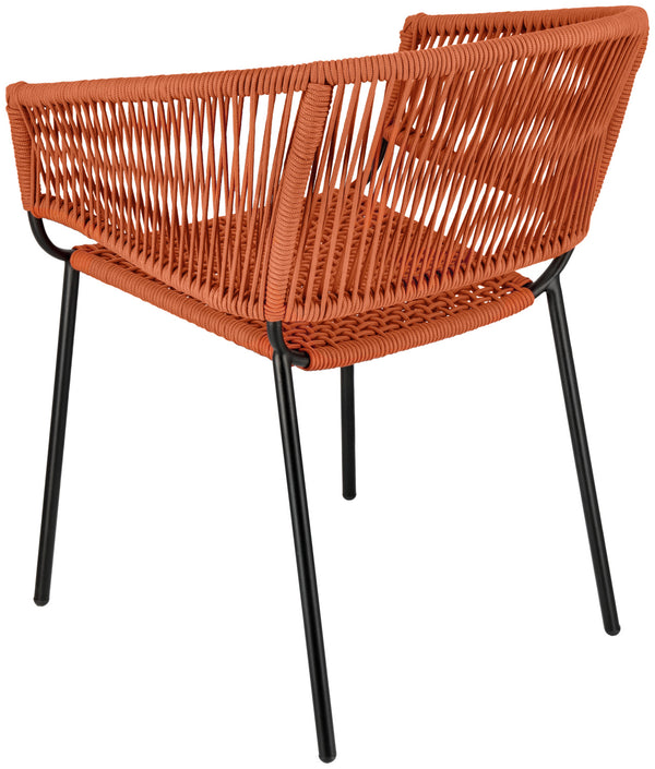 Stuhl Samo; 62x58x78 cm (SxGxW); siedzisko terakota, stelaż czarny; 2 sztuka / opakowanie