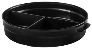 pojemnik na menu do wielokrotnego użytku Amuse Pro 3-dzielny; 800ml, 23x4.8 cm (ØxW); czarny; okrągły; 8 sztuka / opakowanie