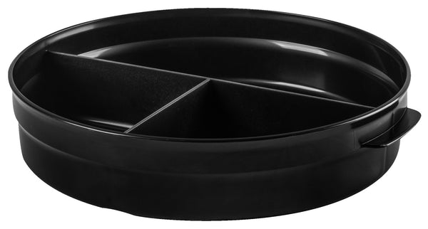 pojemnik na menu do wielokrotnego użytku Amuse Pro 3-dzielny; 800ml, 23x4.8 cm (ØxW); czarny; okrągły; 8 sztuka / opakowanie
