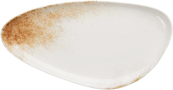 półmisek Purior; 40x21x3.8 cm (DxSxW); biały/brązowy; 3 sztuka / opakowanie