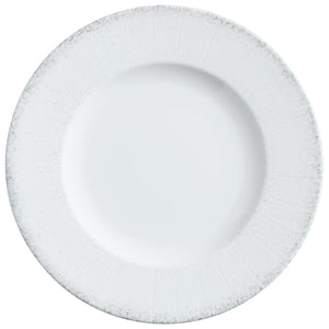 talerz płaski Caju z rantem; 28 cm (Ø); biały/szary; okrągły; 6 sztuka / opakowanie