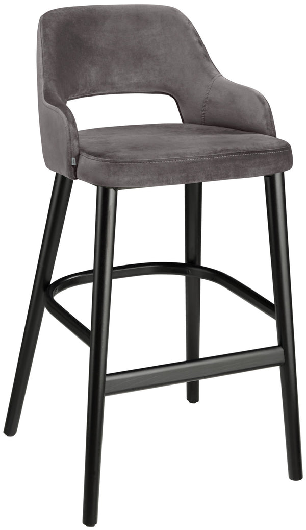 stołek barowy Tonda; 53x62x103 cm (SxGxW); siedzisko taupe