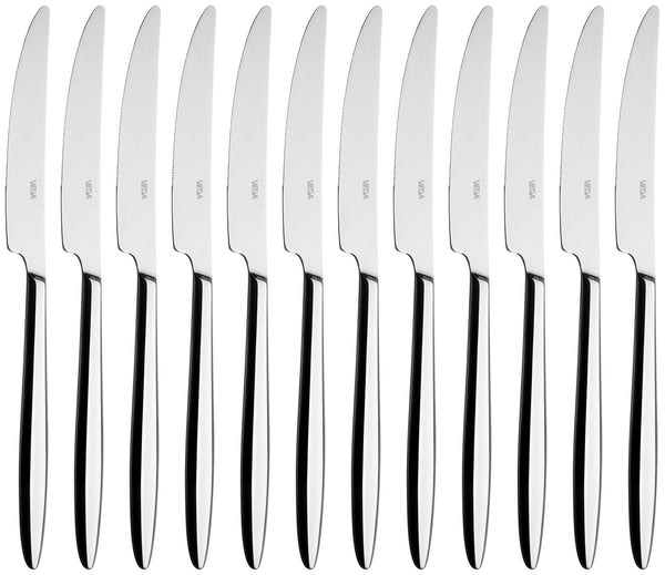 nóż do pizzy/steka Sydney; 21.6 cm (D); srebro, Griff srebro; 12 sztuka / opakowanie