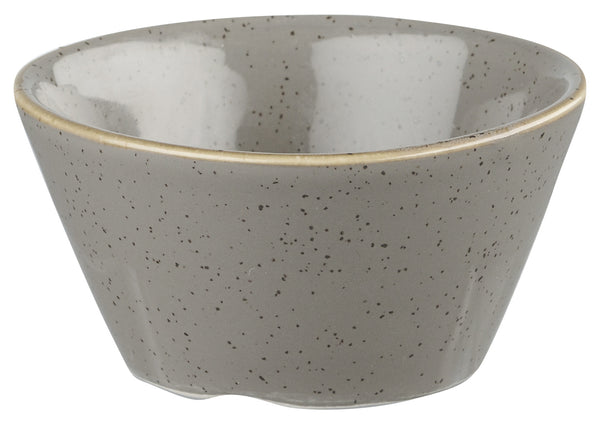 Saucen Schale Stonecast Peppercorn; 90ml, 8x4 cm (ØxW); szary/brązowy; okrągły; 12 sztuka / opakowanie