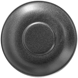 spodek do filiżanki do kawy Masca; 15.5x3 cm (ØxW); czarny; okrągły; 6 sztuka / opakowanie