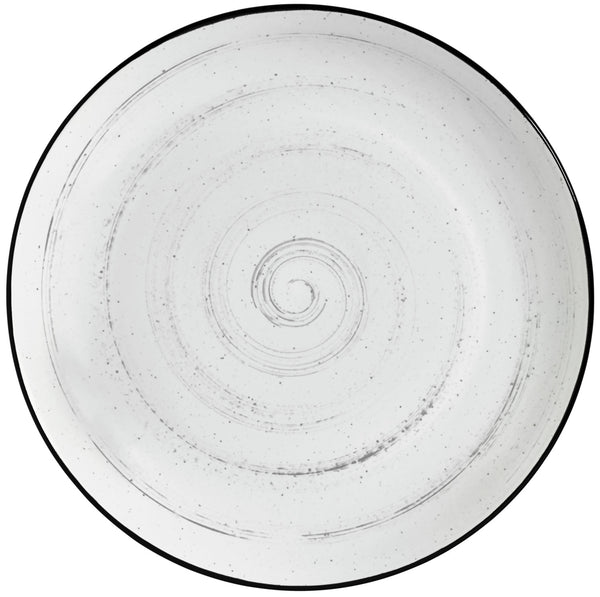 talerz płaski Fungio; 27 cm (Ø); biały/czarny; okrągły; 4 sztuka / opakowanie