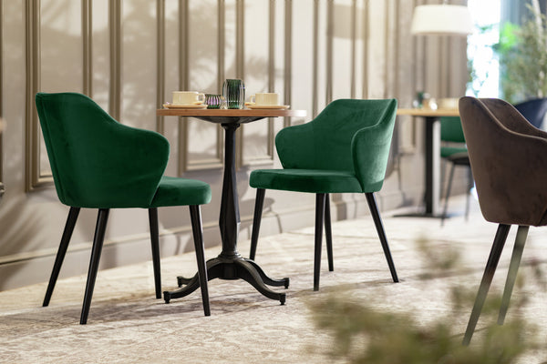 krzesło Katya aksamitne; 55x58x81 cm (SxGxW); siedzisko jodła zielona