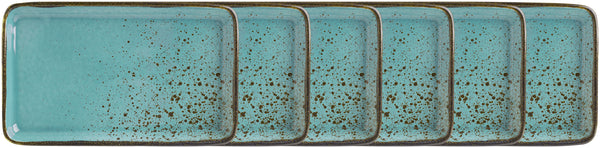 półmisek Palana; 21x13x2.1 cm (DxSxW); turkusowy; prostokątny; 6 sztuka / opakowanie
