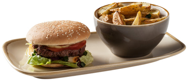 półmisek Glaze; 33.5x17x4 cm (DxSxW); piasek; prostokątny; 4 sztuka / opakowanie