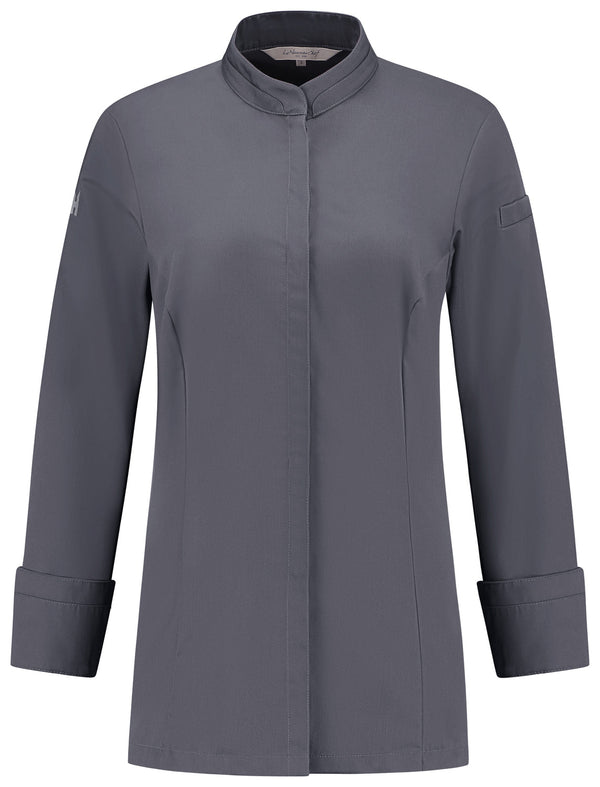 Kochjacke Elise ; Kleidergröße L; ciemny szary