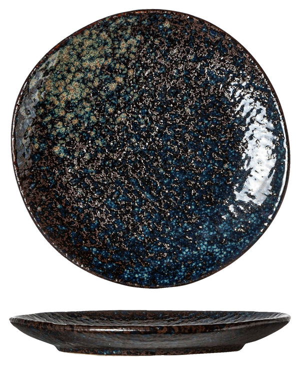 talerz płytki Black yoru; 14 cm (Ø); czarny/niebieski; organiczny; 5 sztuka / opakowanie