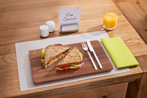 deska Vesper bez wgłębienia; 33x20x1.5 cm (DxSxW); orzech włoski; prostokątny