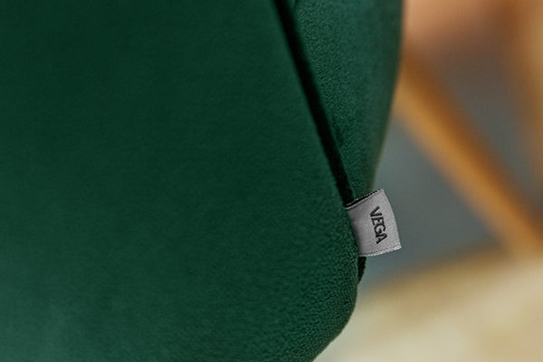 krzesło Lian aksamit; 56x58x86 cm (SxGxW); siedzisko jodła zielona, stelaż jasny brązowy; 2 sztuka / opakowanie