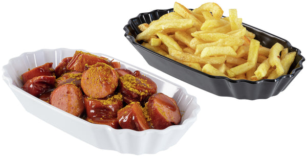 miska z melaminy Kentwood; 360ml, 21x11.5x3.2 cm (DxSxW); biały; 6 sztuka / opakowanie