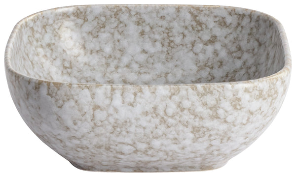 miska Mamoro kwadratowa; 650ml, 15x15x6 cm (DxSxW); beżowy/biały; kwadrat; 4 sztuka / opakowanie