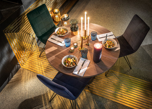 siedzisko Milaria aksamit; 60x48x46 cm (SxGxW); ciemny niebieski; 2 sztuka / opakowanie