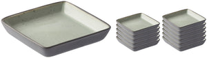mini półmisek Stat prostokątny; 10x10x1.7 cm (DxSxW); szary; kwadrat; 12 sztuka / opakowanie