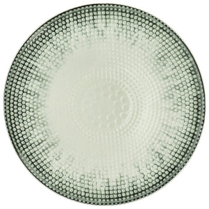 talerz płaski Kuori z rantem; 24x1.9 cm (ØxW); biały/szary/czarny; okrągły; 6 sztuka / opakowanie