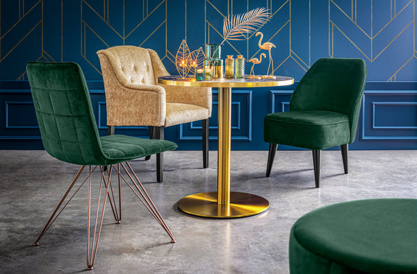 siedzisko Milaria aksamit; 60x48x46 cm (SxGxW); jodła zielona; 2 sztuka / opakowanie