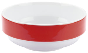 miska Multi-Color; 302ml, 12.3x5.2 cm (ØxW); biały/czerwony; 6 sztuka / opakowanie