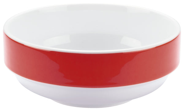 miska Multi-Color; 302ml, 12.3x5.2 cm (ØxW); biały/czerwony; 6 sztuka / opakowanie