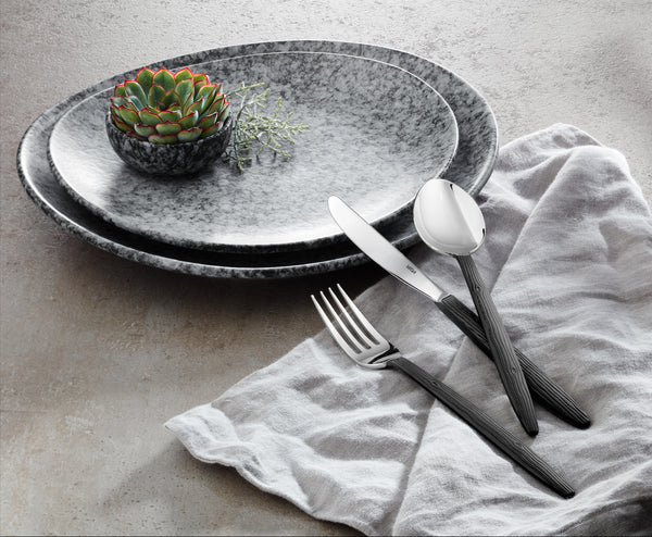 łyżka stołowa Kapstadt; 19.9 cm (D); srebro, Griff czarny; 12 sztuka / opakowanie