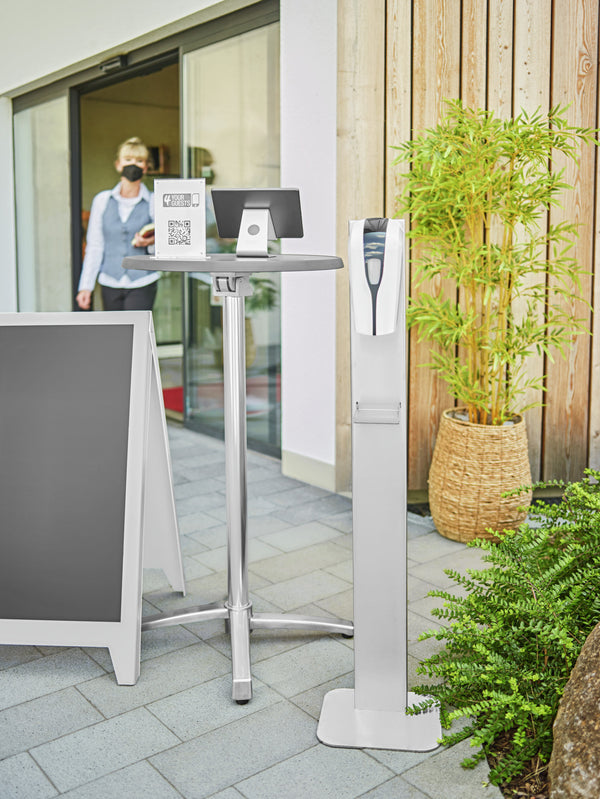 podstawa Taipa; 66x66x108 cm (SxDxW); srebro