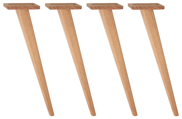 noga stołowa Duneo niska; 42.9 cm (W); buk/tytoń; stożkowy; 4 sztuka / opakowanie